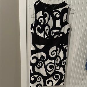 Alyx Black and White Swirl Dress
